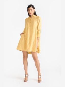 Perona - Annabeth Yellow A Line Dress