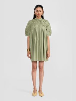 Perona - Kiana Green Relaxed Fit A Line Dress