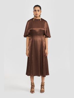 Perona - Giana Brown A Line Dress