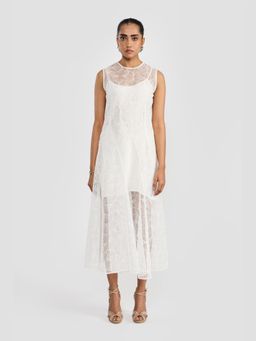 Perona - Angela White Sleeveless A Line Dress