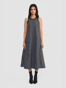 Perona - Amani Black Denim Halter Neck Dress