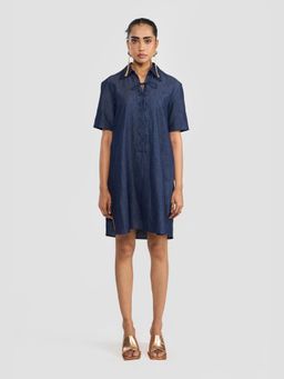 Perona - Bellamy Navy Blue A Line Dress