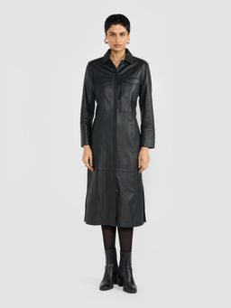Perona - Alicia Leather Shirt Dress