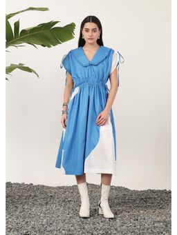 APARA - Grazia Dual Blue A Line Dress