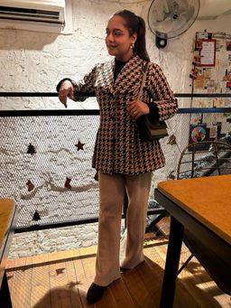 APARA - Hazel Multi Houndstooth Notched Lapel Blazer