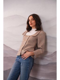 APARA - Jullie Flare Checks Warm Blazer