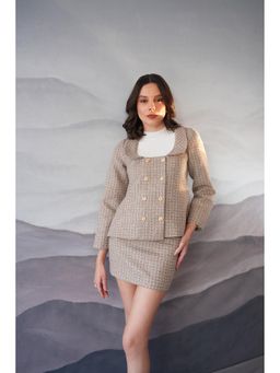 APARA - Jullie Flare Warm Checks Skirt Set