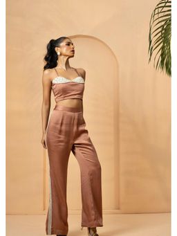 Quench A Thirst - Metallic Rose Gold Co-Ord Set