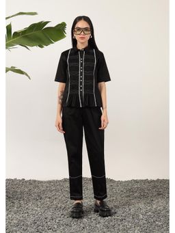 APARA - Vento Black Shirt And Pant Co-Ord Set