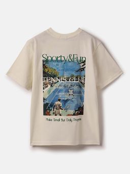 United Colors of Benetton - Boys Beige Regular Fit Graphic T-Shirt