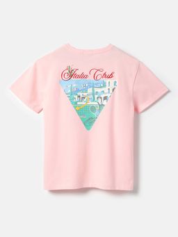 United Colors of Benetton - Girls Pink Regular Fit Graphic T-Shirt