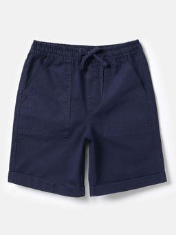 United Colors of Benetton - Boys Blue Regular Fit Solid Shorts