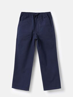 United Colors of Benetton - Boys Blue Regular Fit Solid Trouser