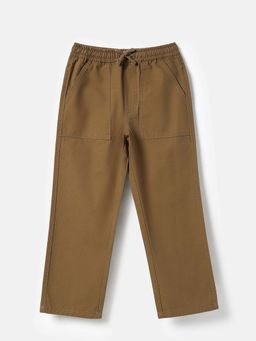 United Colors of Benetton - Boys Brown Regular Fit Solid Trouser