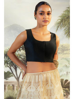 Soch - Black Sleeveless Taffeta Blouse