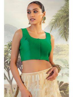 Soch - Teal Sleeveless Taffeta Blouse