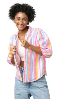 ONLY - Women Striped Multi-Color Shirt