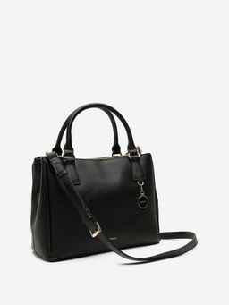 CARPISA ITALIA - Women Loto Black Handbag with Detachable Strap (L)