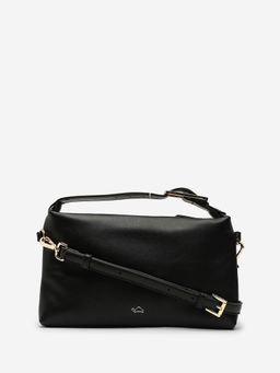 CARPISA ITALIA - Women Dafne Black Shoulder Bag with Detachable Strap (S)