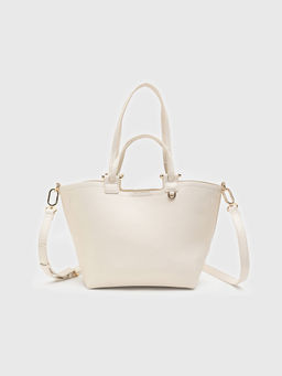 CARPISA ITALIA - Women Mimosa White Tote Bag with Detachable Strap (M)