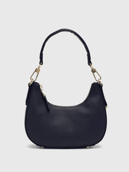 CARPISA ITALIA - Women's Winona Black Textured Handbag with Detachable Strap (M)
