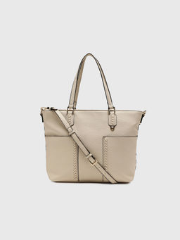 CARPISA ITALIA - CARPISA Yukon Women Tote Bag With Detachable Strap - Cream (L)