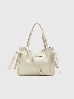 CARPISA ITALIA - CARPISA Felce Women Tote Bag With Detachable Strap - Off White (L)
