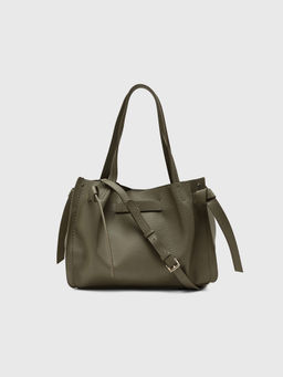 CARPISA ITALIA - CARPISA Felce Women Tote Bag With Detachable Strap - Olive (L)