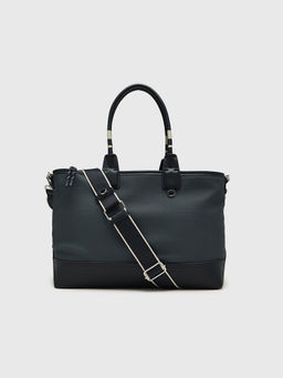 CARPISA ITALIA - CARPISA Gabriela V1 Women Tote Bag With Detachable Strap - Navy Blue (L)