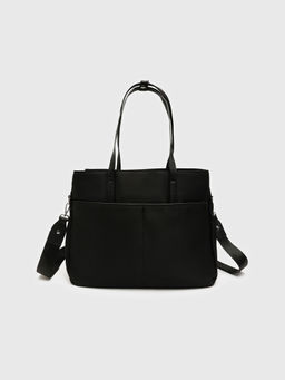 CARPISA ITALIA - Trevis Business Women Tote Bag With Detachable Strap - Black (L)