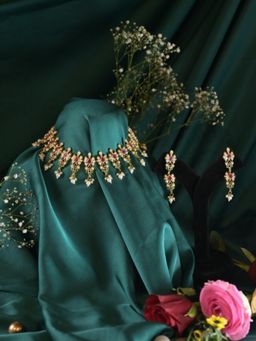 Swan Jewels - Jodha Multi-Color Navratna Jadau Jewellery Set