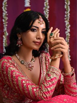 Ratnavali Jewels - Gold Plated Bridal Kundan Jewellery Set