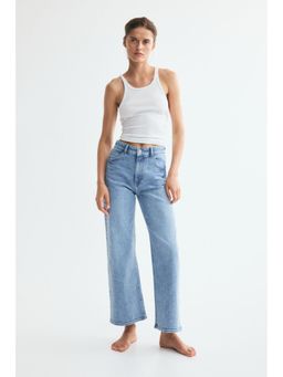H&M - Women Blue Wide High Jeans