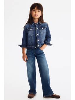 H&M - Girls Blue Super stretch Wide Leg Jeans