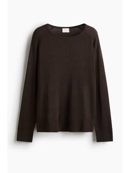 H&M - Women Brown Fine-Knit Jumper