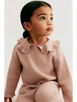 H&M - Girls Pink 2-Piece Rib-Knit Cotton