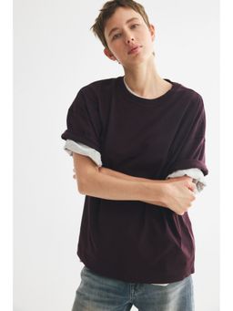 H&M - Women Purple Oversized T-Shirt
