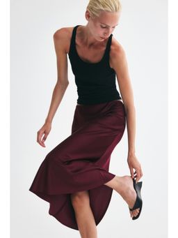 H&M - Women Red Midi Skirt