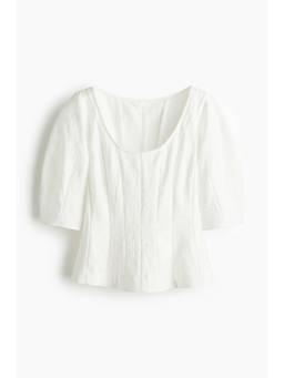 H&M - Women White Scoop-Neck Blouse