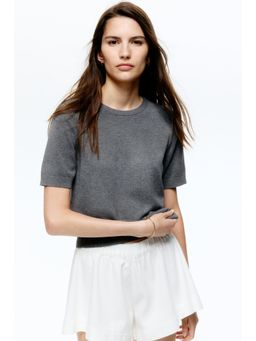 H&M - Women Grey Fine-Knit Top