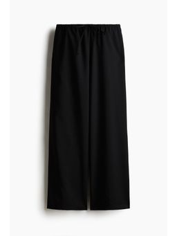 H&M - Women Black Twill Drawstring Trousers