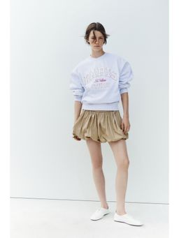 H&M - Women Grey Text-Motif Sweatshirt