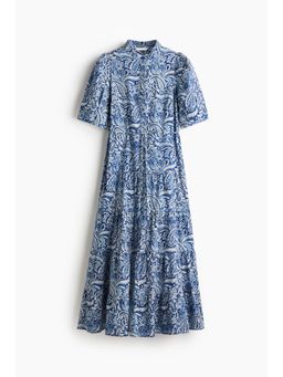 H&M - Women Blue Long Cotton Dress