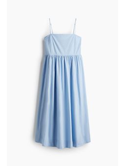 H&M - Women Blue Cotton Strappy Dress