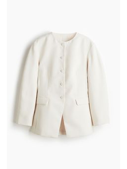 H&M - Women Beige Collarless Blazer