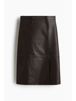 H&M - Women Brown Coated Wrap Skirt