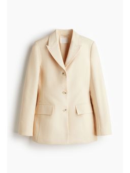 H&M - Women Beige Fitted Blazer