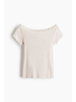 H&M - Women Pink Off-The-Shoulder Top