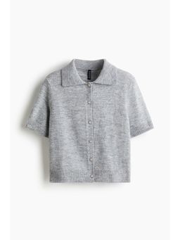 H&M - Women Grey Fine-Knit Cardigan