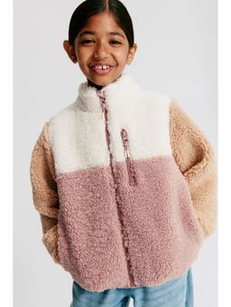 H&M - Girls Multi-Color Teddy Jacket